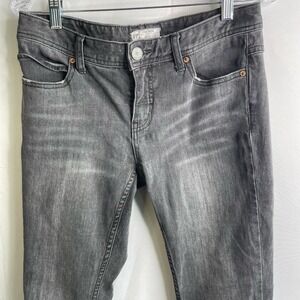 Free People jeans, women's, size 28, black, capri, whisker ripped, high rise